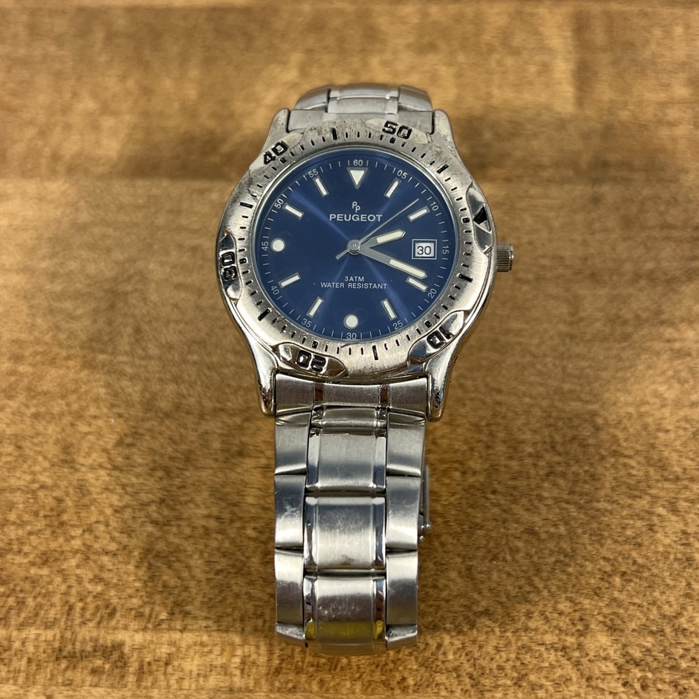 Men's Peugeot 3ATM Stainless Steel Needs New Battery